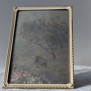 Vintage Brass Frame With Print